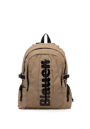 Blauer logo-print backpack - Neutrals
