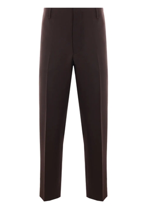 Prada pressed-crease straight trousers - Brown