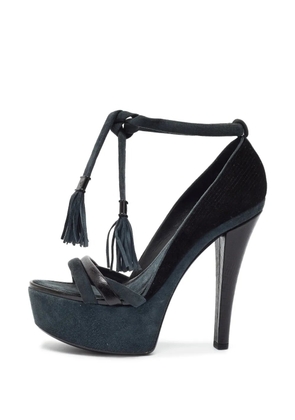 Louis Vuitton Pre-Owned tassel-detail platform pumps - Blue