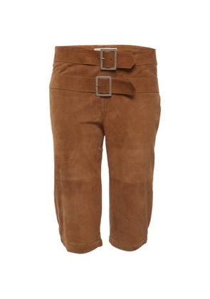 Valentino Garavani Pre-Owned buckle-detail shorts - Brown