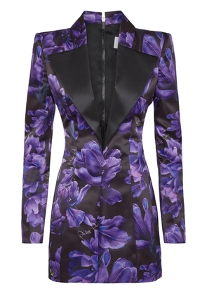 Philipp Plein Duchesse floral-print minidress - Black