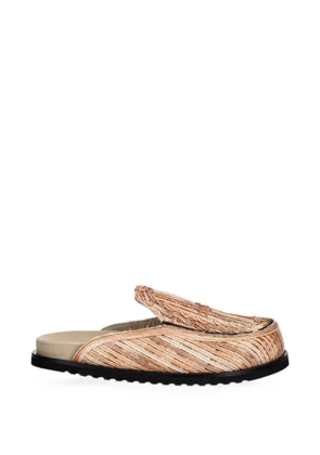 Filling Pieces Panier woven-design slip-on mules - Brown