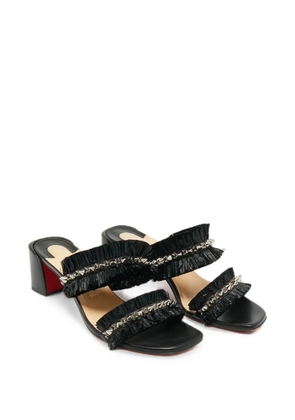 Christian Louboutin Pre-Owned Marivodu trimmed sandals - Black