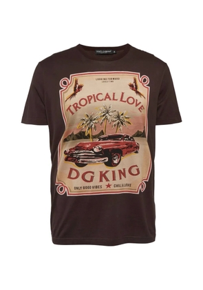 Dolce & Gabbana Pre-Owned graphic-print T-shirt - Brown