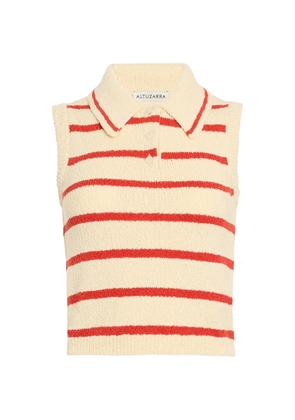 Altuzarra Elmer striped polo top - Neutrals