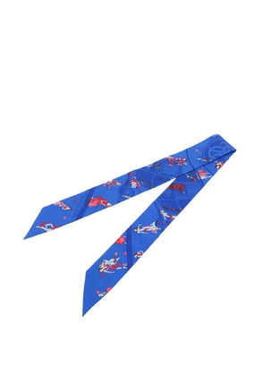 Hermès Pre-Owned 2000-2020 Ex Libris les Parisiennes Silk Twilly Scarf scarves - Blue