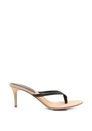 Gianvito Rossi Calypso leather-strap heeled sandals - Black