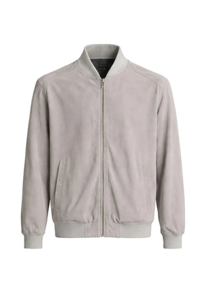 Tombolini suede zip-up bomber jacket - Grey