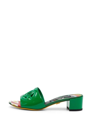 Dolce & Gabbana Pre-Owned cut-out logo sandals - Green