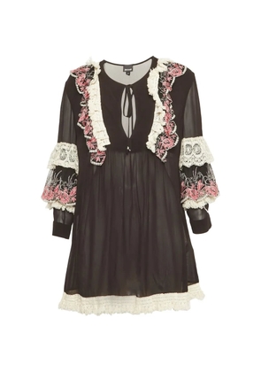 Just Cavalli Vintage lace-detail midi dress - Black