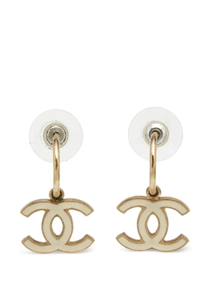 CHANEL Pre-Owned interlocking-CC earrings - Gold