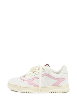 Gucci Pre-Owned Web perforated sneakers - White