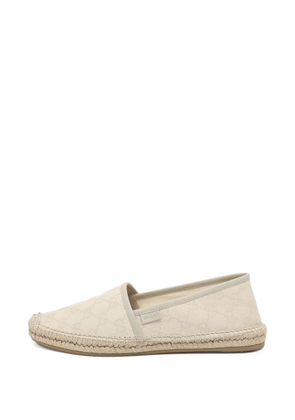 Gucci Pre-Owned GG leather-trim espadrilles - Neutrals