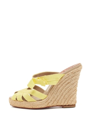 Christian Louboutin Pre-Owned Delfin wedge sandals - Yellow