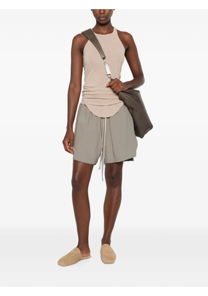 Rick Owens ribbed curved-hem top - Neutrals