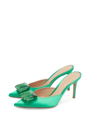 Gianvito Rossi Jaipur crystal-embellished heeled mules - Green