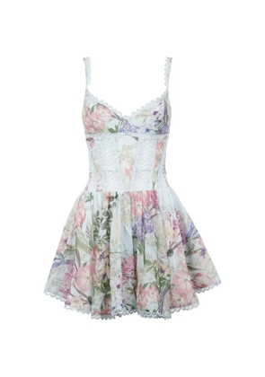 Charo Ruiz Ibiza Gardenia floral-print mini dress - Blue