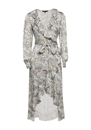 Maje paisley-print wrap dress - Grey