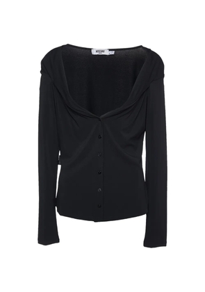 Moschino Pre-Owned draped button-front cardigan - Black