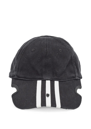 Balenciaga Pre-Owned x Adidas striped distressed baseball cap - Black