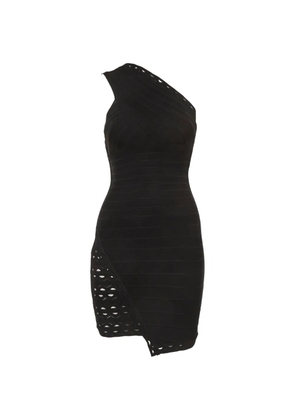 Hervé Léger Pre-Owned one-shoulder bandage mini dress - Black