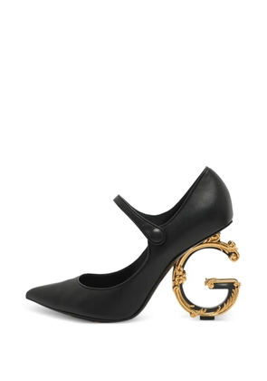 Dolce & Gabbana Pre-Owned Baroque logo-heel pumps - Black