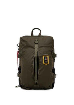 Aeronautica Militare patch-detail buckle-fastening backpack - Green