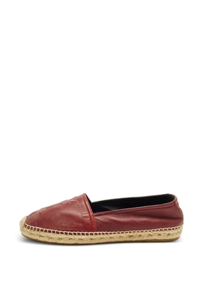 Gucci Pre-Owned embossed-logo espadrilles - Red