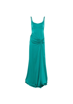 Alexander McQueen gathered-detail sleeveless maxi dress - Green