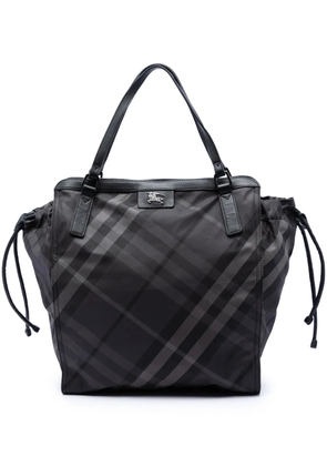 Burberry Pre-Owned 2000-2017 Smoke Check Nylon Buckleigh tote bag - Black