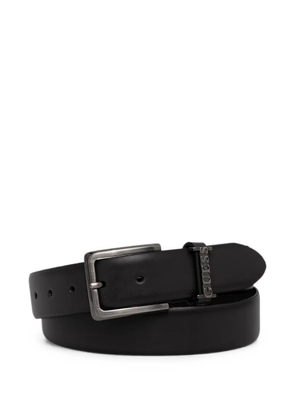 GUESS USA logo-plaque buckle belt - Black