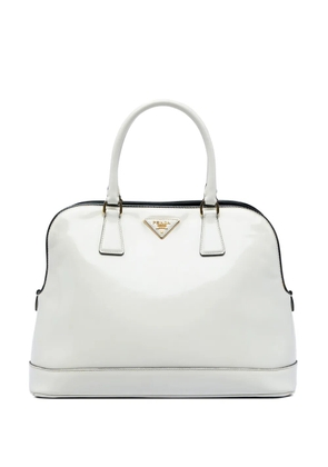 Prada Pre-Owned 2000-2013 Medium Spazzolato Leather Open Promenade satchel - White