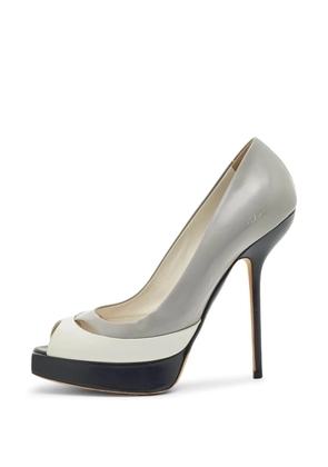 Christian Dior Pre-Owned peep-toe platform pumps - Grey