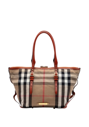 Burberry Pre-Owned 2000-2017 Small House Check Canvas Bridle Salisbury tote bag - Brown