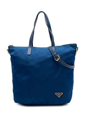Prada Pre-Owned 2013-2026 Tessuto Zip Top Convertible Tote satchel - Blue