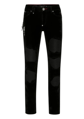 Philipp Plein Rock Star ribbed-panels skinny jeans - Black