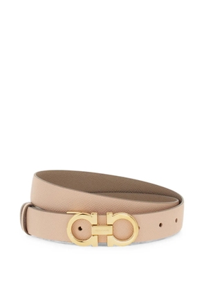 Ferragamo Gancini reversible and adjustable belt - Neutrals
