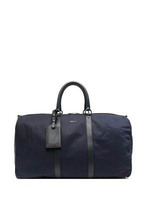 Kiton leather-trim luggage-tag holdall - Blue