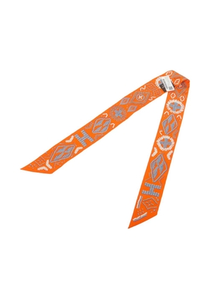Hermès Pre-Owned 2000-2026 Kelly En Perles Silk Twilly Scarf scarves - Orange