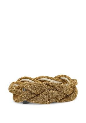 Gucci Pre-Owned Lurex braided scrunchie - Gold