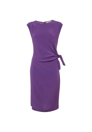 Etro Pre-Owned draped tie-fastening midi dress - Purple