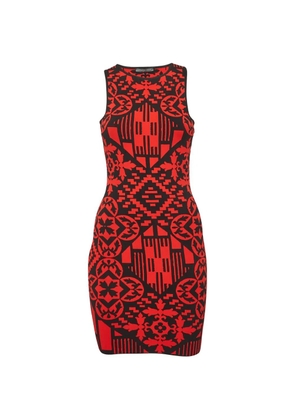 Alexander McQueen Pre-Owned jacquard mini dress - Red