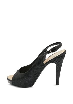 CHANEL Pre-Owned open-toe slingback-strap pumps - Black