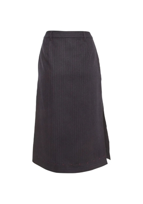 Weekend Max Mara stripe-pattern midi skirt - Blue