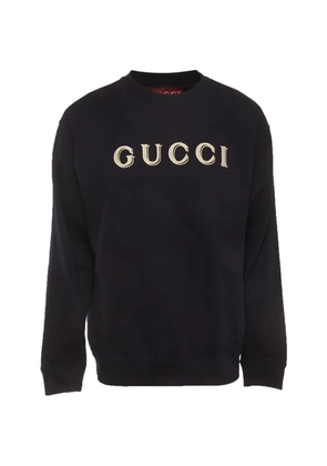 Gucci Pre-Owned logo-embroidered sweatshirt - Blue