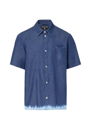 Iceberg bleached-effect short-sleeve shirt - Blue