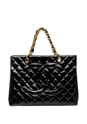 CHANEL Pre-Owned 1997-1999 Grand CC Patent Timeless Shopping tote bag - Black