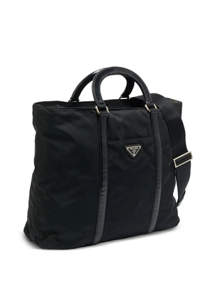 Prada Pre-Owned top-handles logo-detail tote bag - Black