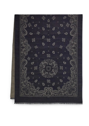Ferragamo Arabesque print stole - Blue