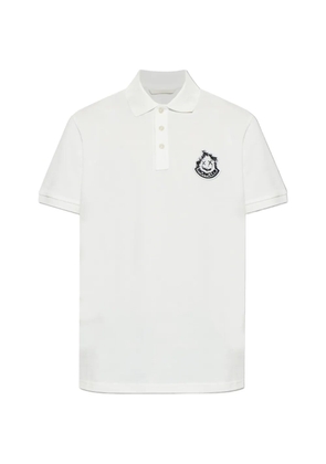 Moncler logo-patch polo shirt - White